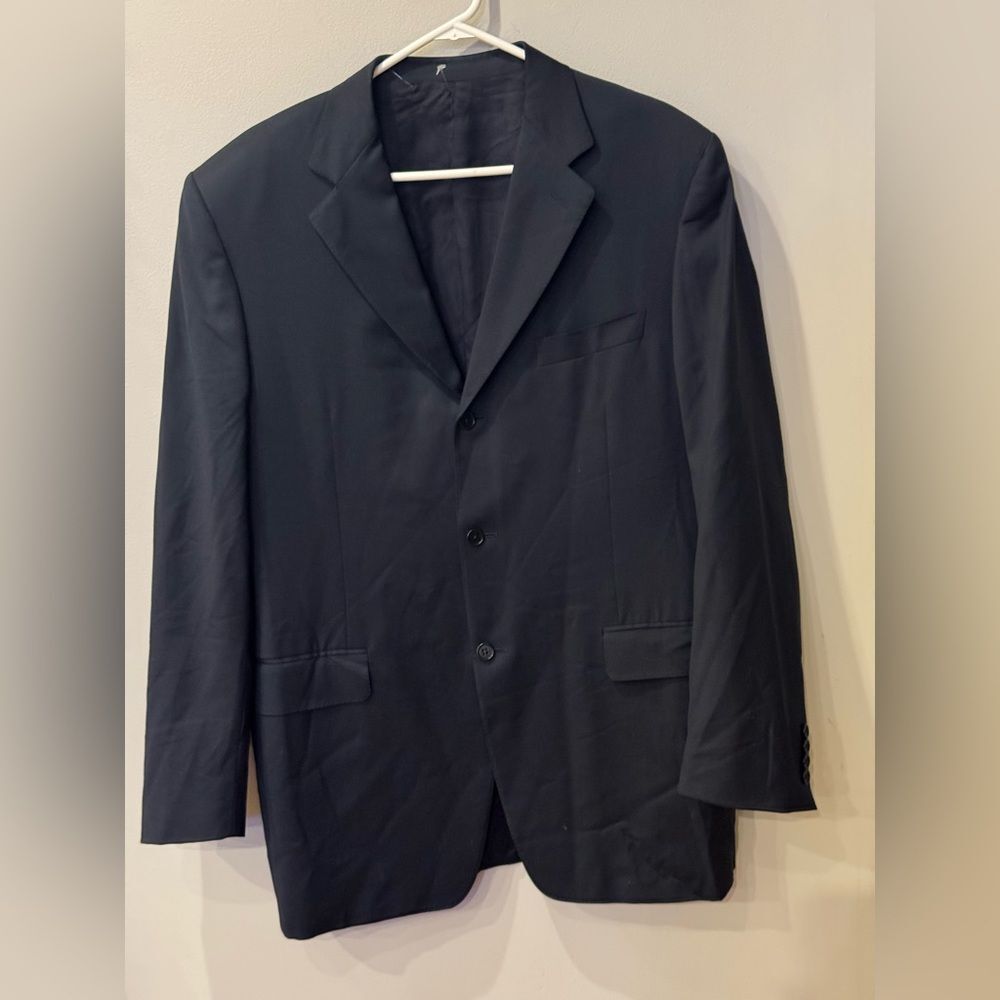 Canali Men's Black Blazer 3 buttons 52 L Estimated L/Xl